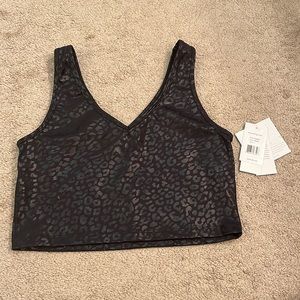 Beyond Yoga iridescent leopard bring crop active tank “bra”